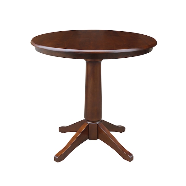 International Concepts Round 36 in Round Top Pedestal Table, 28.9 inH, Espresso, 36 in W, 36 in L, 29.9 in H, Wood K581-36RT-27B - main